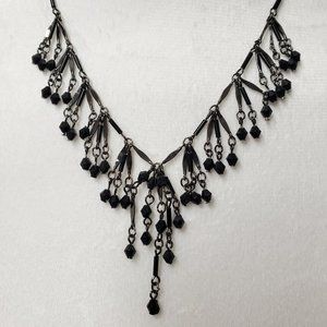 Black beaded necklace